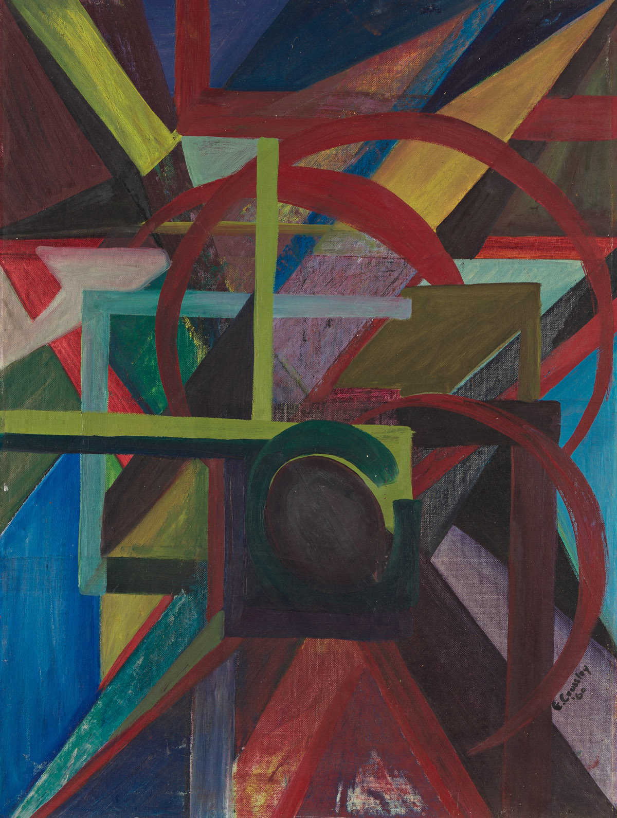 ELAINE CROSSLEY (1925 - 1996) Untitled (Abstraction).